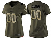 Nike Women Philadelphia Eagles Customized Olive Camo Salute To Service Veterans Day Limited Jersey